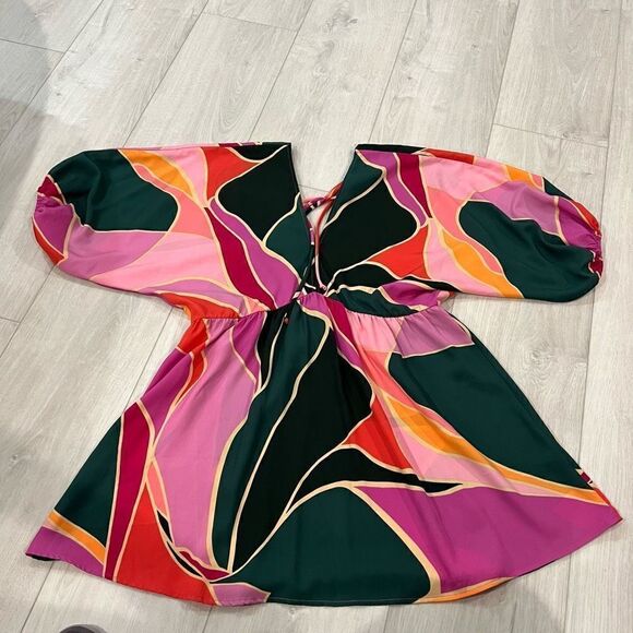 Fabrik Rosa printed short sleeve dress size S - Picture 1 of 6